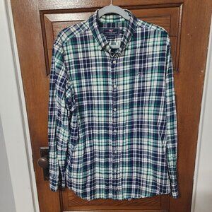 Vineyard Vines Plaid Button-down Whale Shirt, size L